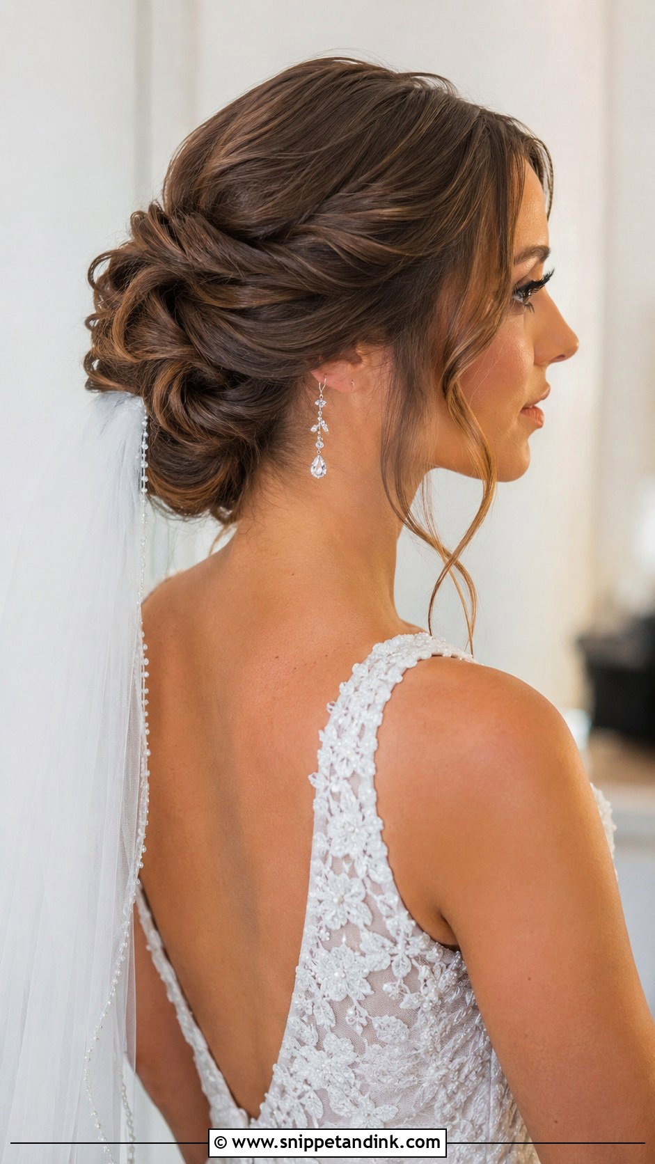 Twisted Low Bun Wedding Hairstyle - Snippet and Ink - 25 Simple Hairstyle for Wedding Ideas