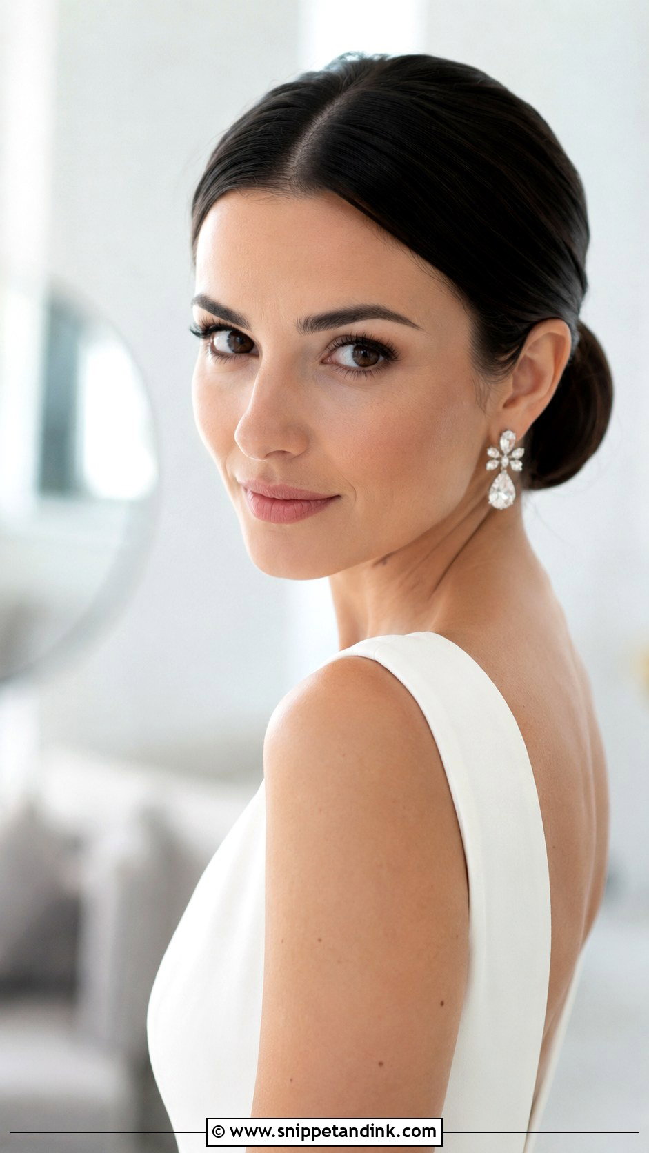Twisted Low Bun Wedding Hairstyle - Snippet and Ink - 35 Wedding Hairstyles