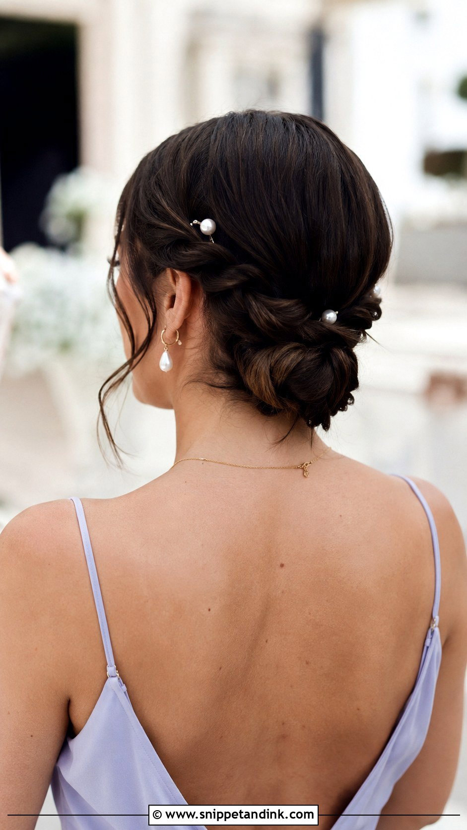 Twisted Low Bun With Accessories - Snippet and Ink - 25 Summer Wedding Guest Hair Ideas