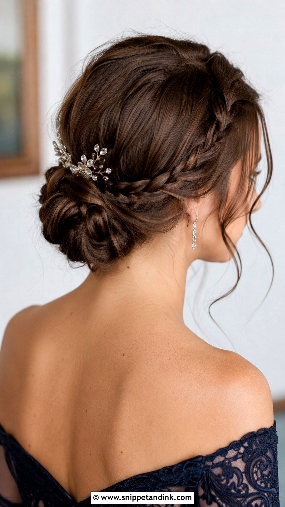 Twisted Low Bun With Braids - Snippet and Ink - 20 Wedding Guest Braids Hairstyles