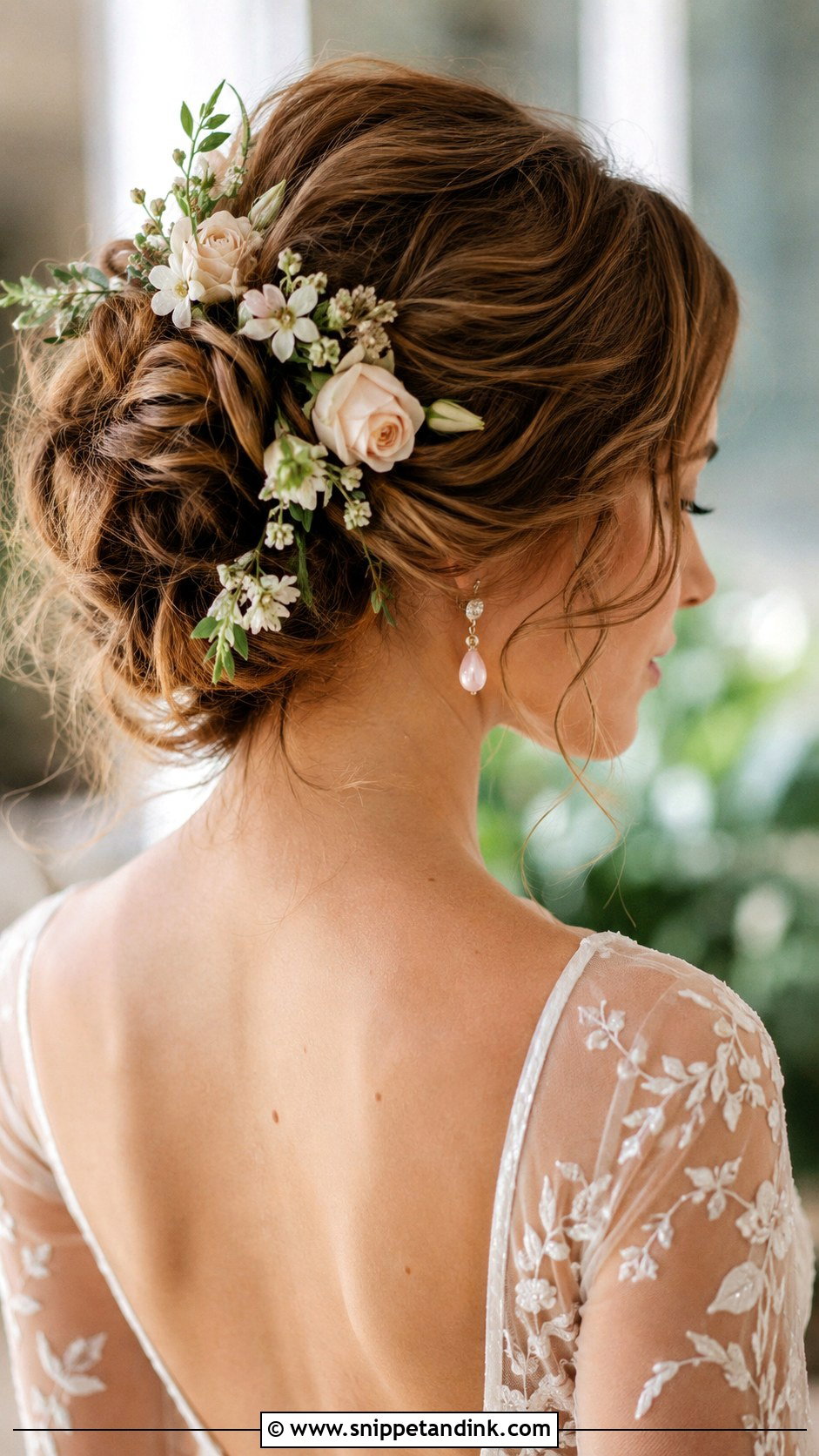 Twisted Low Bun With Face Framing Pieces - Snippet and Ink - 25 Updo Wedding Hairstyles for Long Hair