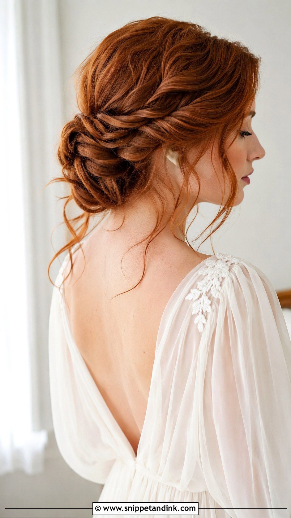 Twisted Low Bun With Loose Tendrils - Snippet and Ink - 25 Simple Low Bun Wedding Hair Ideas