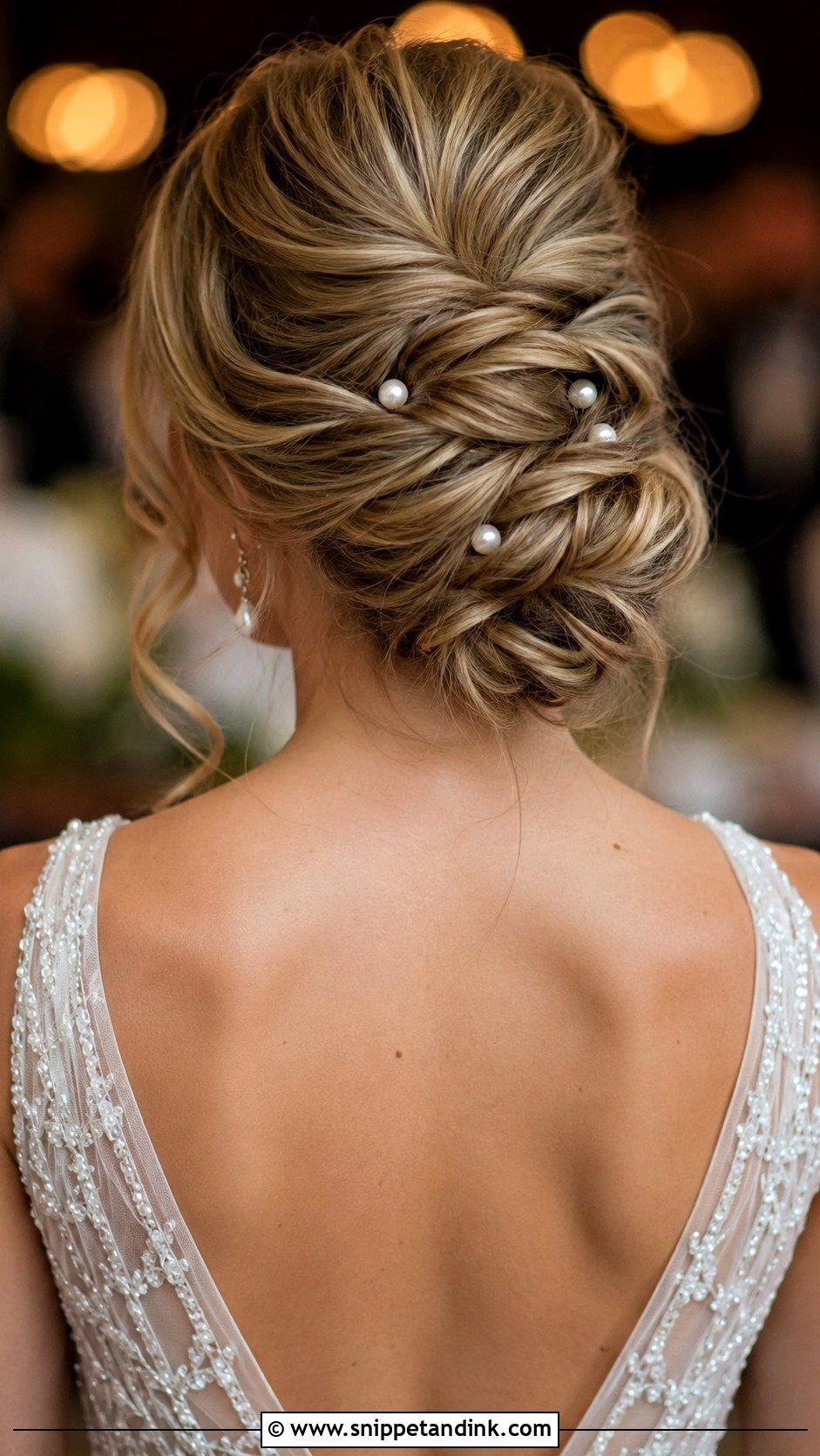 Twisted Low Bun for Brides - Snippet and Ink - 25 Bride Hair Bun Ideas