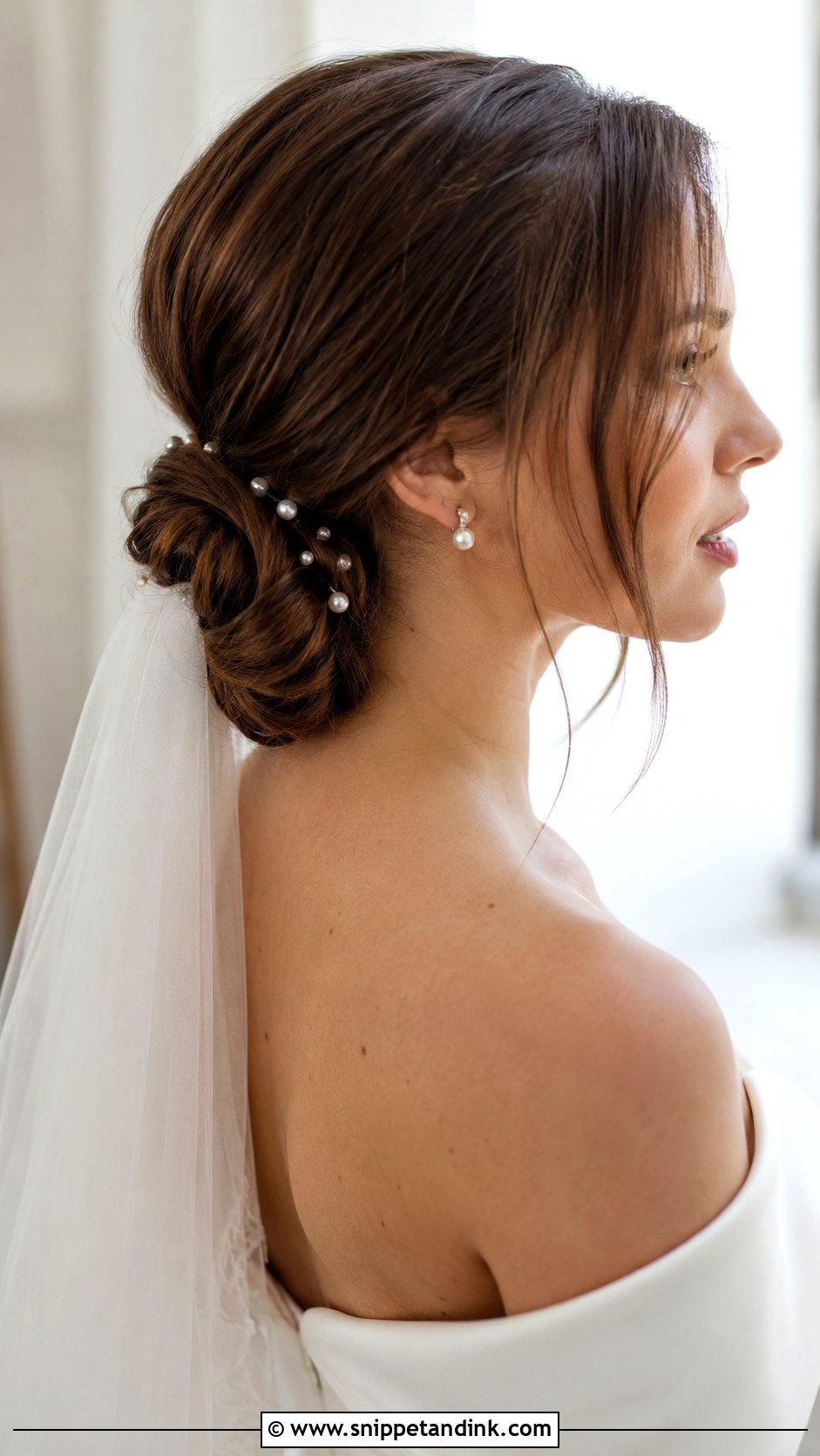 Twisted Low Bun for Lob - Snippet and Ink - 25 Bridal Hairstyles for Short Hair