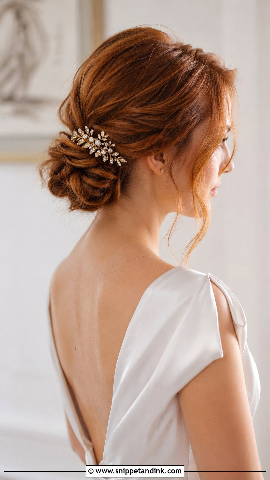 Twisted Low Bun for Short Bob - Snippet and Ink - 20 Short Hair Dos for Wedding Ideas