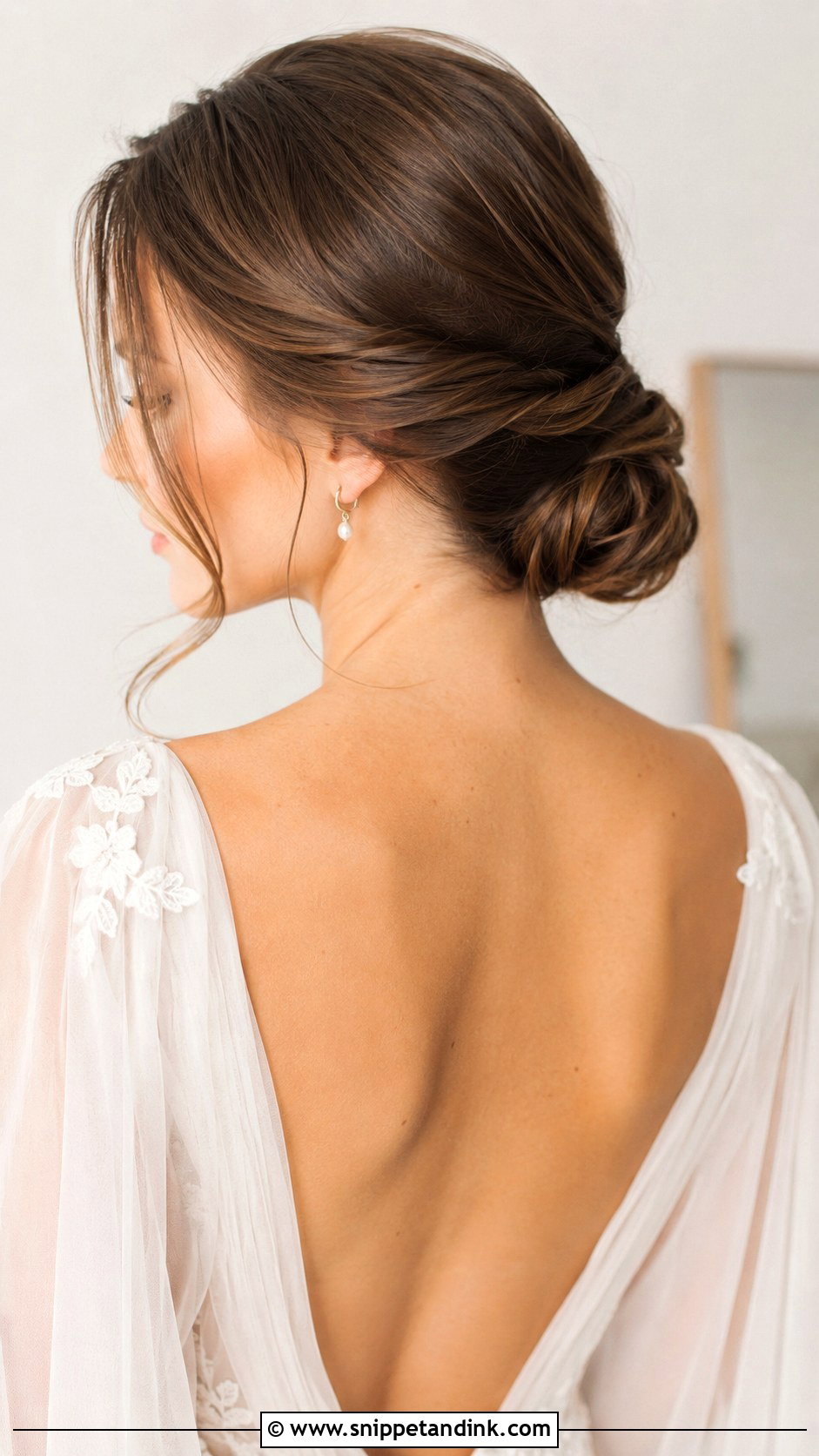 Twisted Low Bun for Straight Hair - Snippet and Ink - 20 Bride Hairstyles Straight Hair