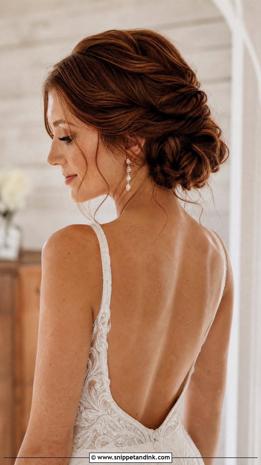 Twisted Low Bun for Wedding - Snippet and Ink - 25 Buns Hairstyles for Wedding