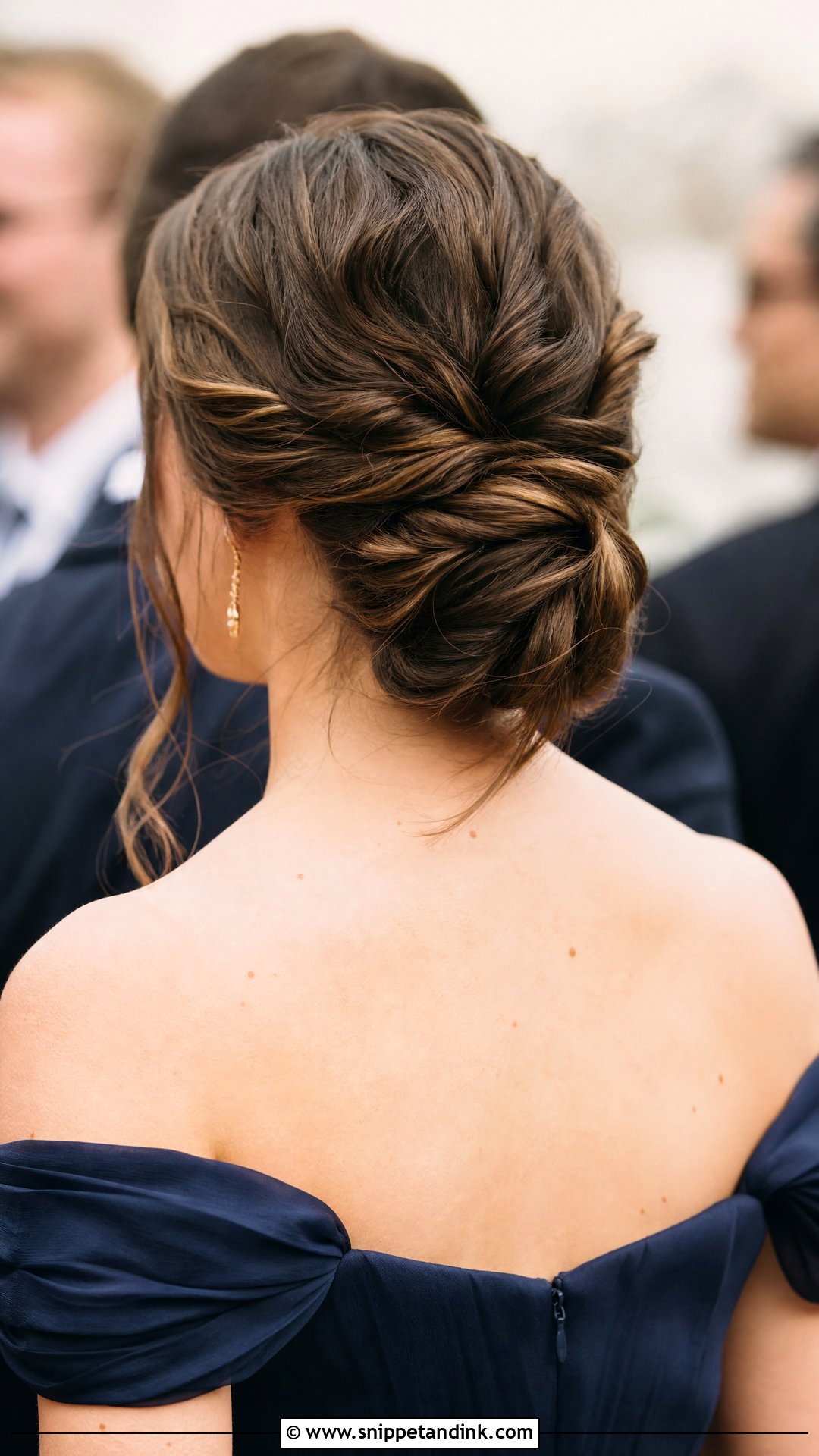 Twisted Low Bun for Wedding Guest - Snippet and Ink - 20 Updo Hair Styles for Wedding Guest