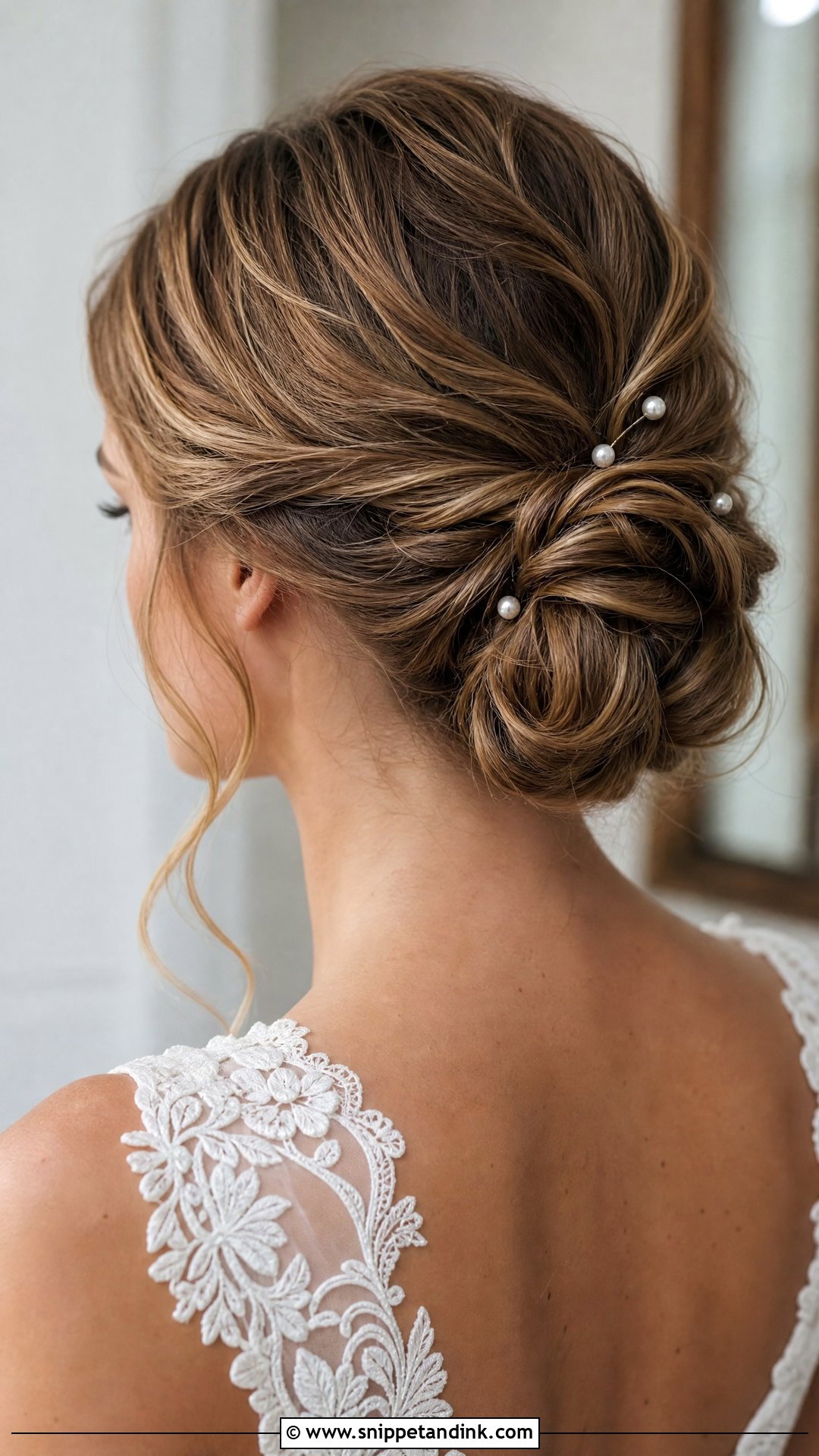 Twisted Low Bun for Wedding - Snippet and Ink - 20 Hair Bun for Wedding Ideas