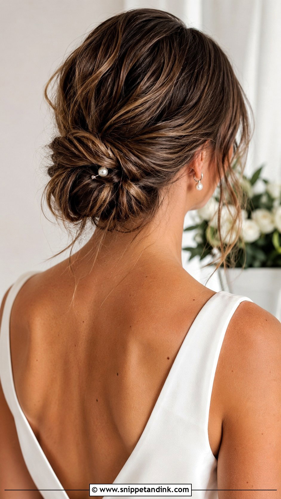 Twisted Low Chignon - Snippet and Ink - 25 Natural Wedding Hairstyles