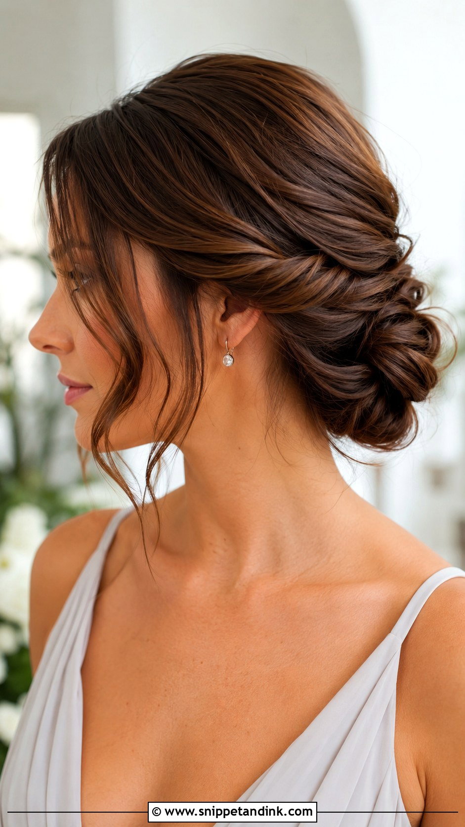Twisted Low Chignon - Snippet and Ink - 25 Simple Wedding Guest Hairstyles