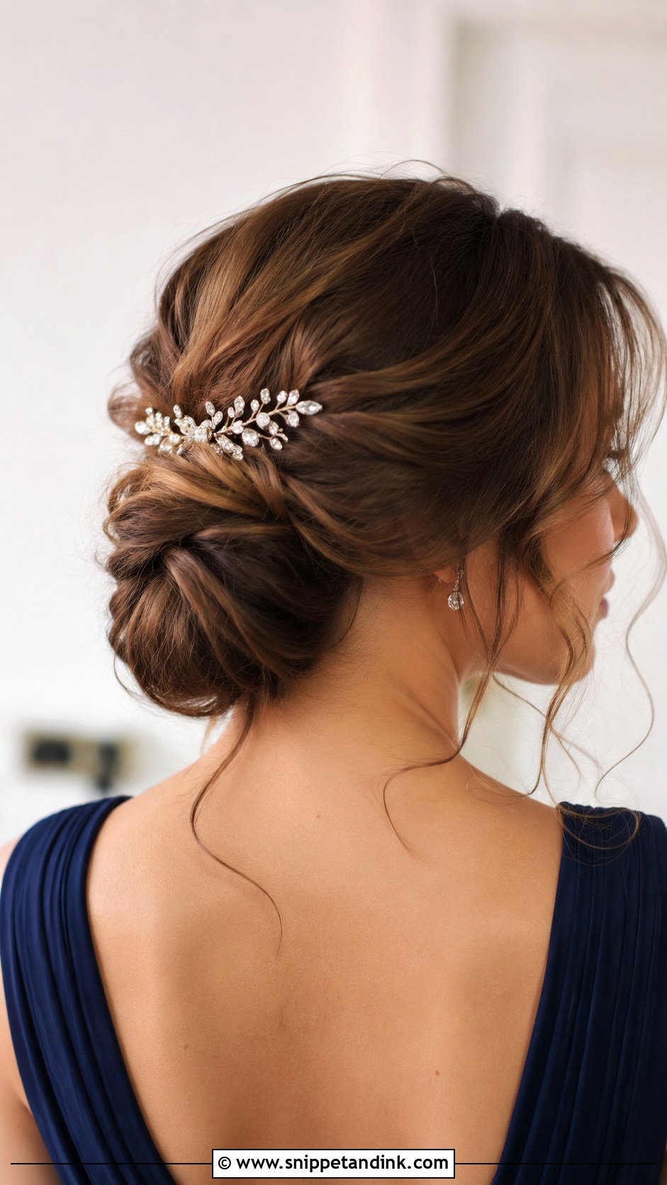Twisted Low Chignon - Snippet and Ink - 30 Hair Looks for Wedding Guest