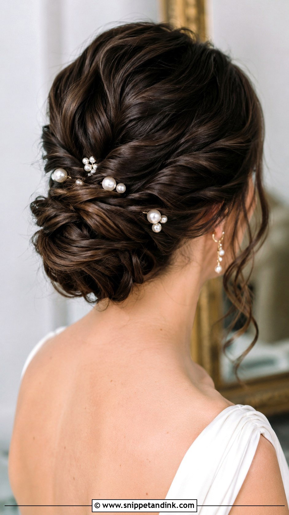 Twisted Low Chignon - Snippet and Ink - 30 Low Updo Wedding Hair Ideas
