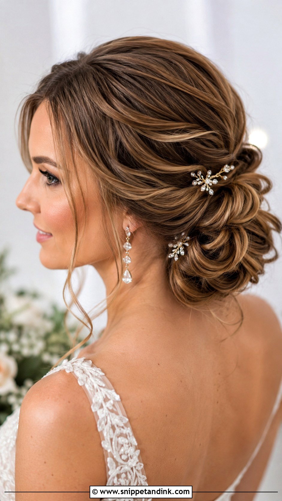 Twisted Low Chignon - Snippet and Ink - 30 Wedding Hair Styles