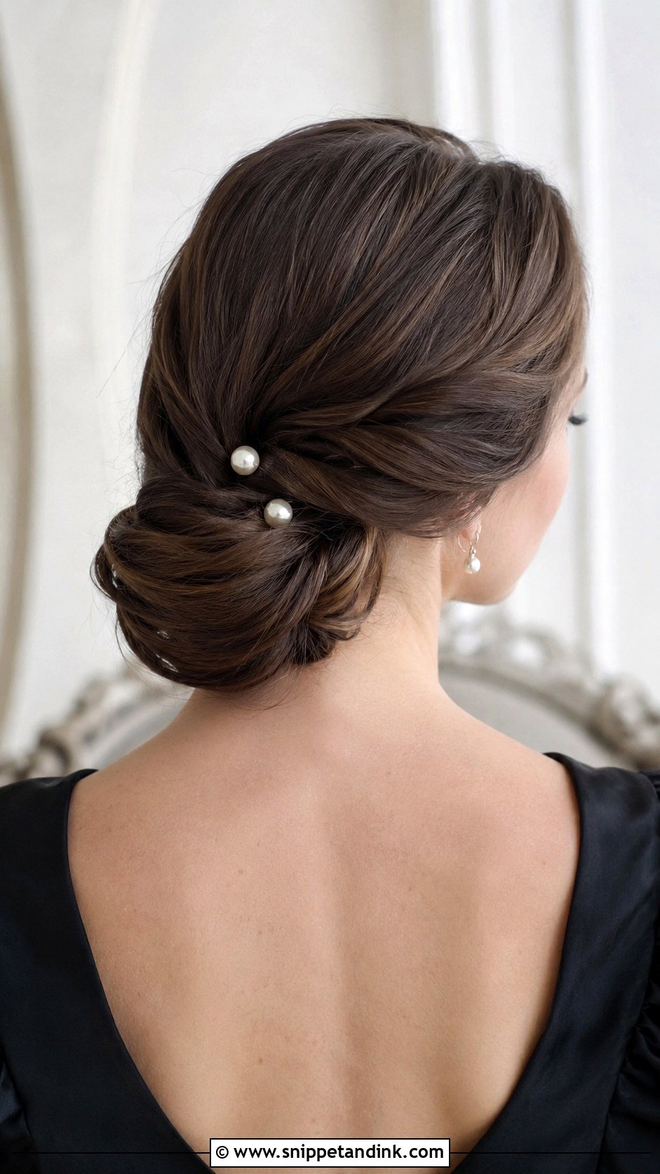 Twisted Low Chignon - Snippet and Ink - 20 Medium Length Hairstyles for Wedding Guest