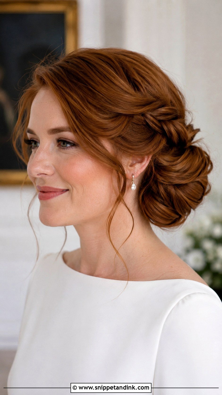 Twisted Low Chignon Wedding Hair - Snippet and Ink - 15 Low Chignon Wedding Ideas