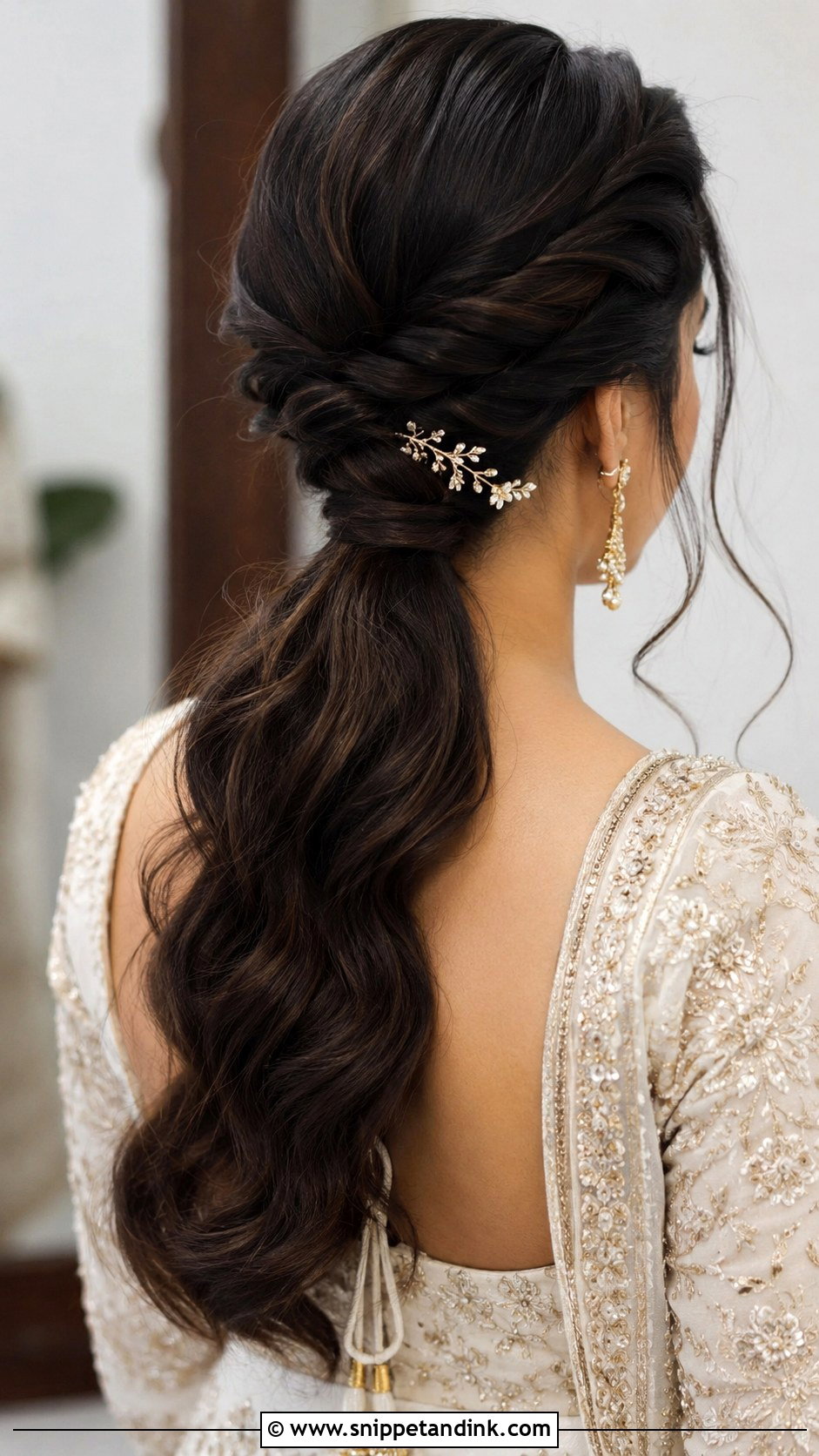 Twisted Low Pony Bridal Hair - Snippet and Ink - 20 Low Pony Bridal Hair Ideas