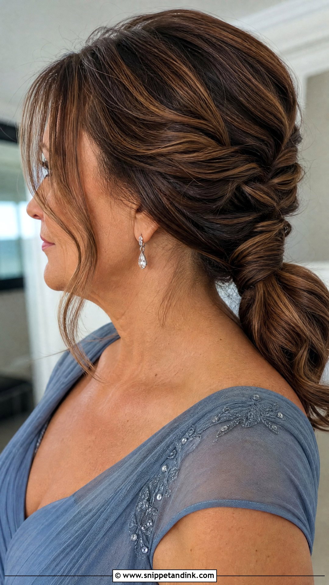 Twisted Low Ponytail - Snippet and Ink - 20 Bride Mom Hairstyle Ideas