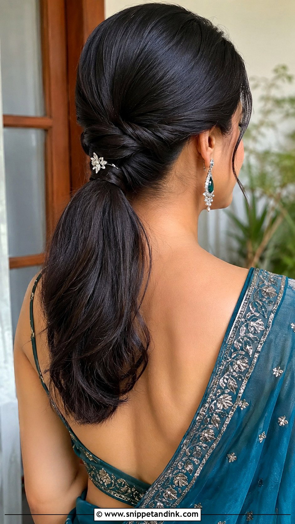 Twisted Low Ponytail - Snippet and Ink - 25 Shaadi Hairstyles