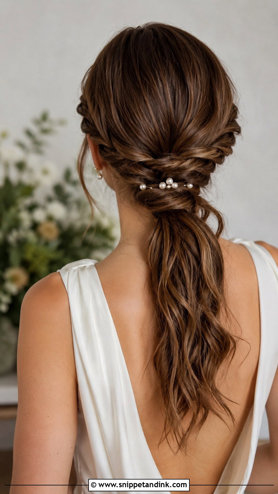 Twisted Low Ponytail - Snippet and Ink - 25 Whimsical Bridal Hair Ideas