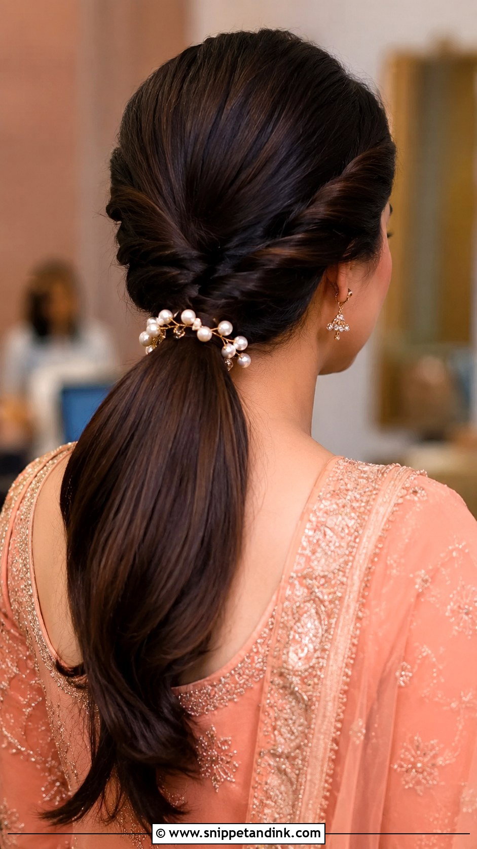 Twisted Low Ponytail - Snippet and Ink - 35 Mehndi Hairstyles