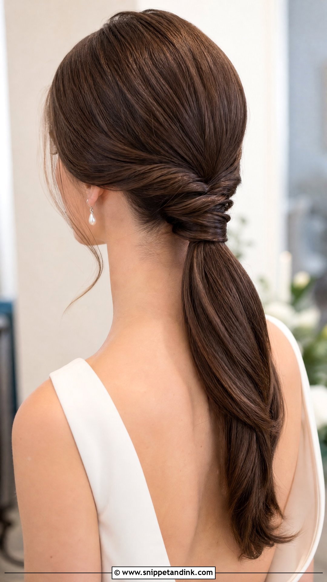 Twisted Low Ponytail - Snippet and Ink - 20 Wedding Haircut Ideas