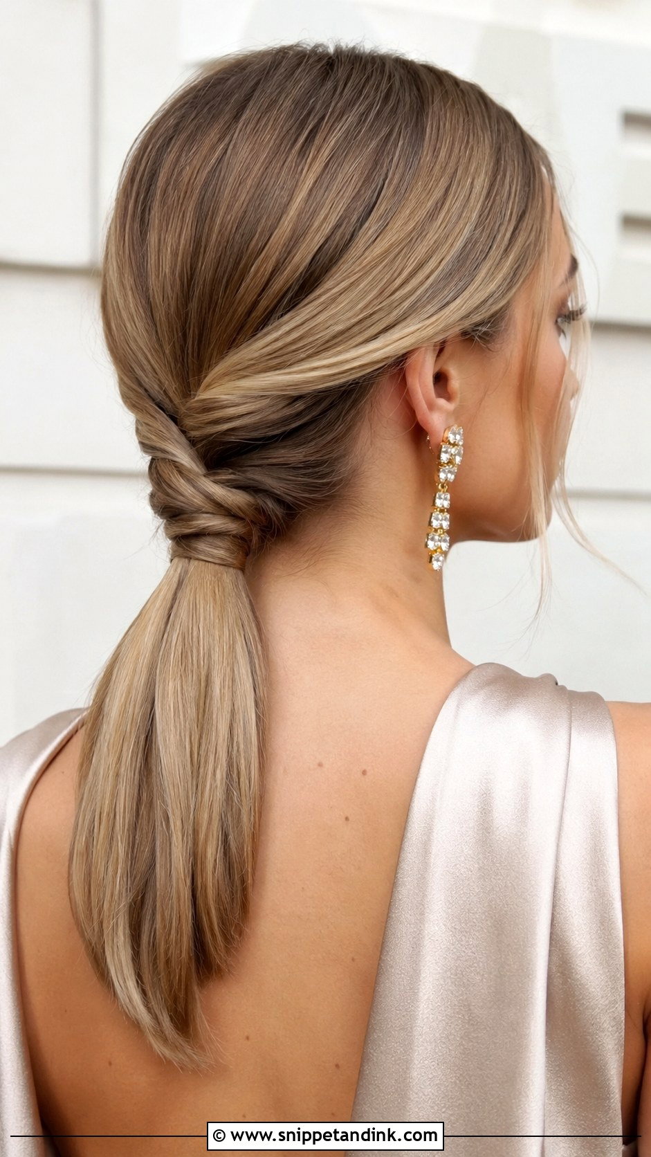 Twisted Low Ponytail - Snippet and Ink - 25 Hair Styles for Wedding Party