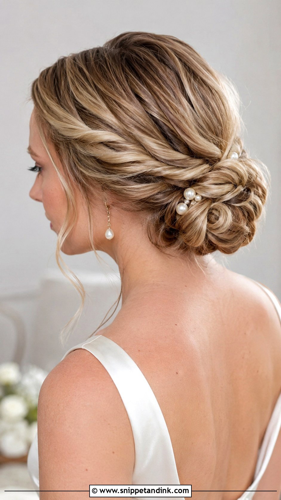 Twisted Low Side Bun - Snippet and Ink - 20 Low Side Bun Wedding Hair Ideas