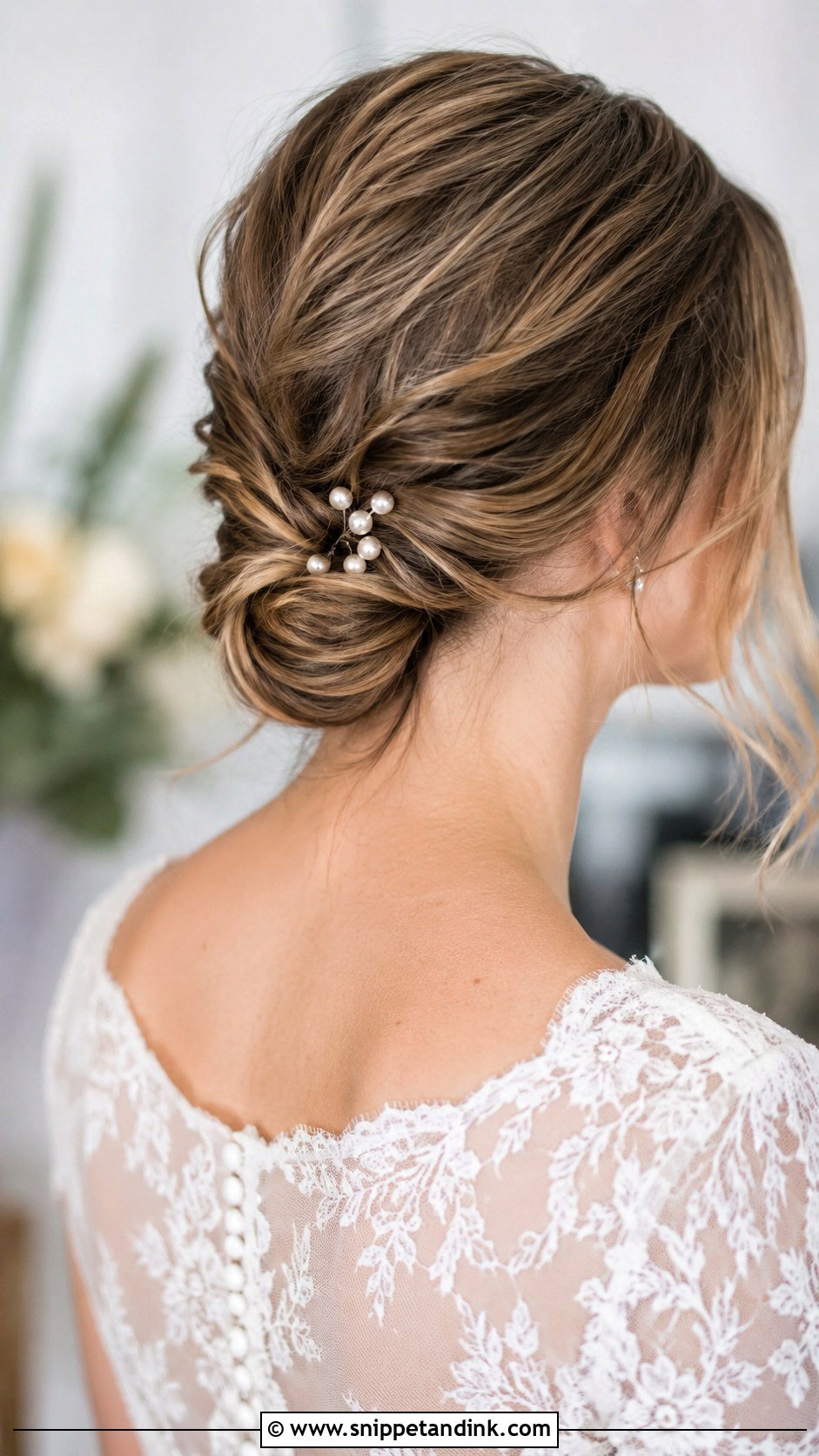 Twisted Low Updo - Snippet and Ink - 25 Wedding Hair Up Do Ideas