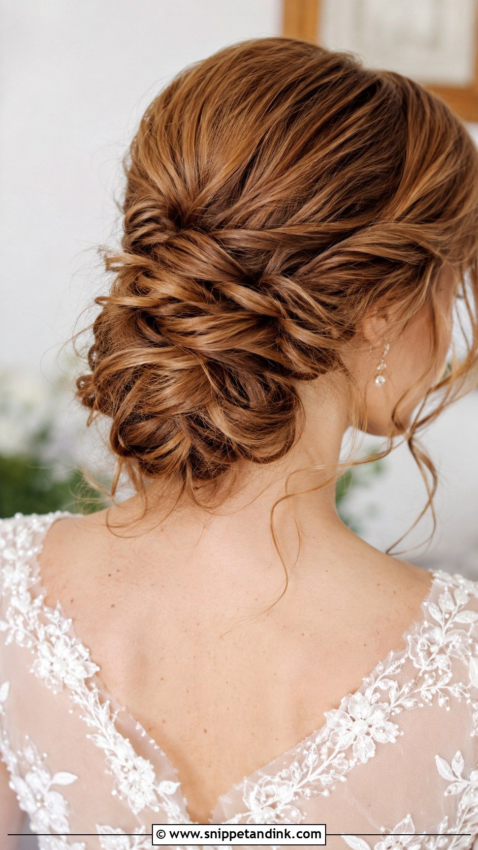 Twisted Low Updo - Snippet and Ink - 30 Long Hair Wedding Styles