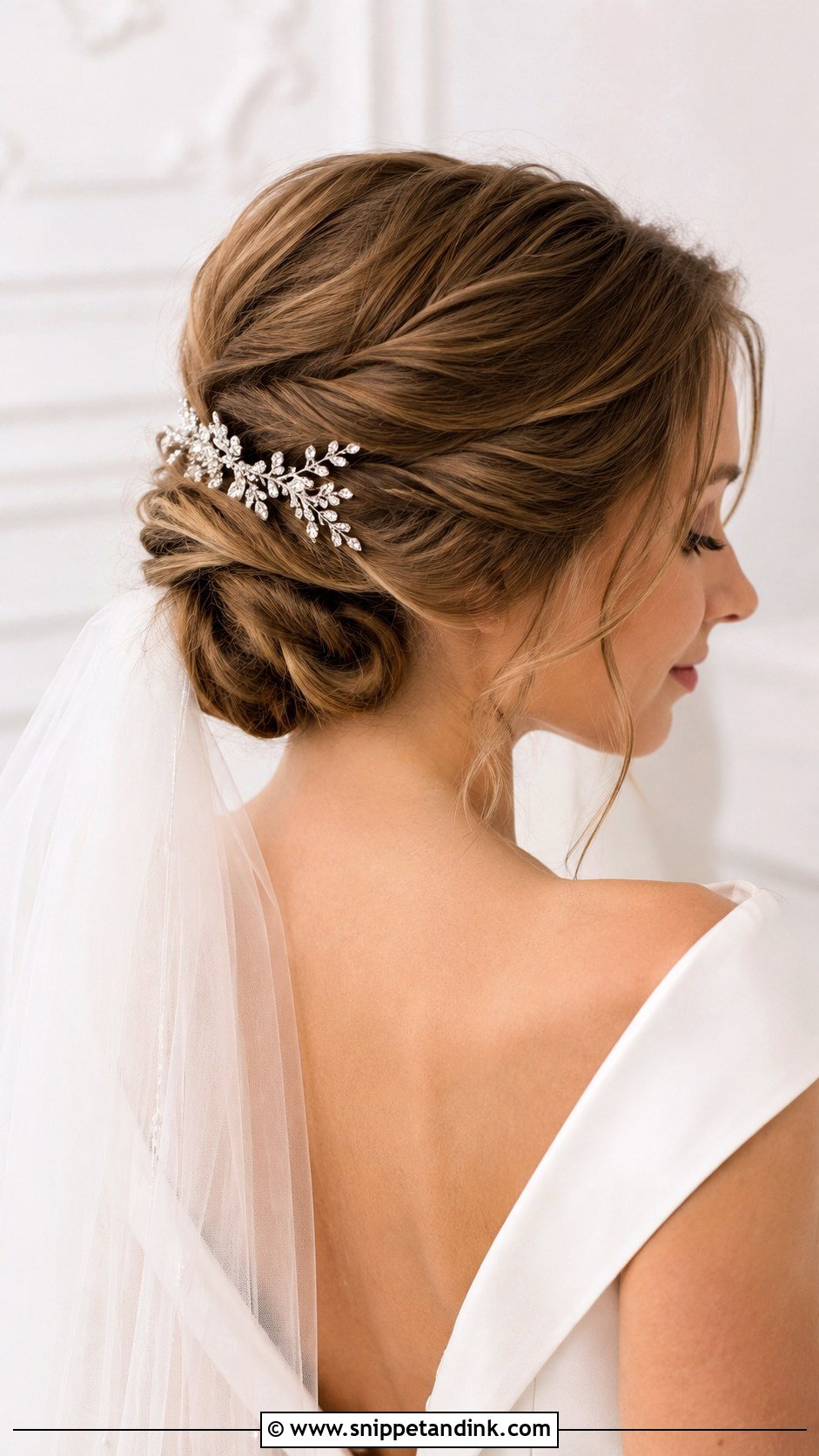 Twisted Low Updo - Snippet and Ink - 35 Wedding Hair Ideas