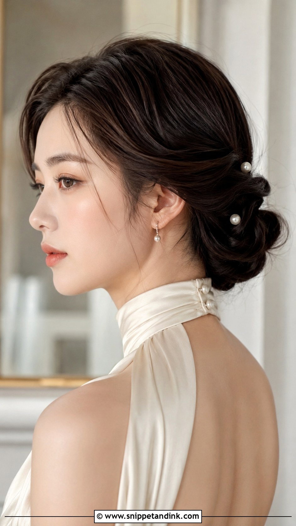 Twisted Low Updo - Snippet and Ink - 25 Asian Bridal Hair Ideas