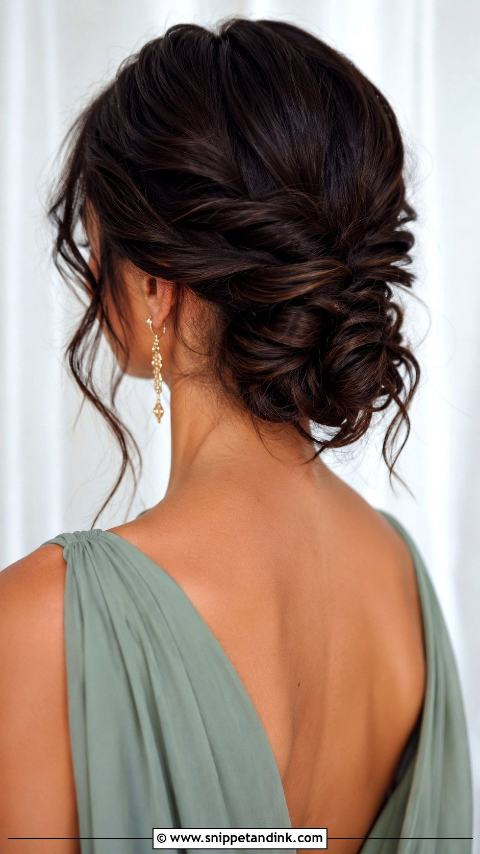 Twisted Low Updo Bridesmaid Hair - Snippet and Ink - 20 Low Updo Wedding Hair Bridesmaid Ideas