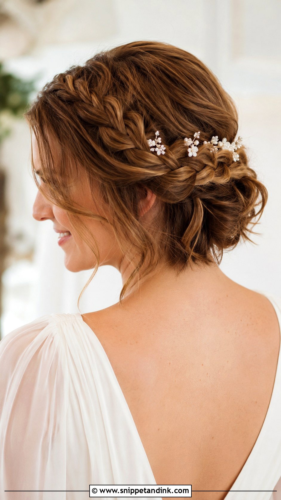 Twisted Low Updo For Short Hair - Snippet and Ink - 15 Simple Wedding Updos for Short Hair