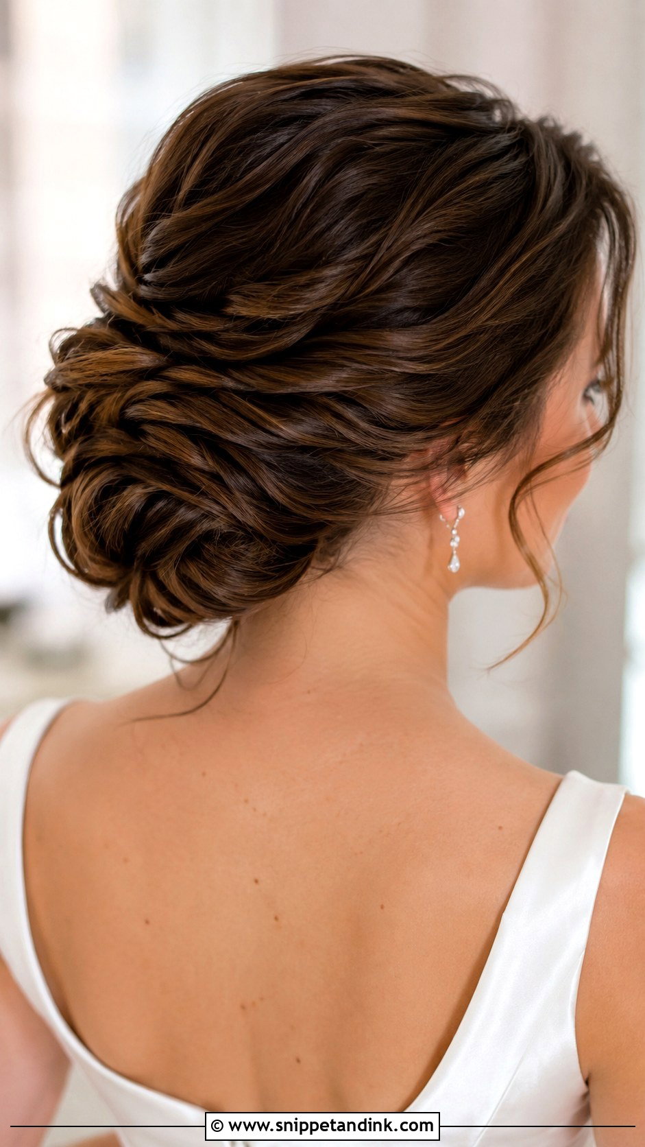 Twisted Low Updo For Thick Hair - Snippet and Ink - 15 Thick Hair Updo Wedding Ideas