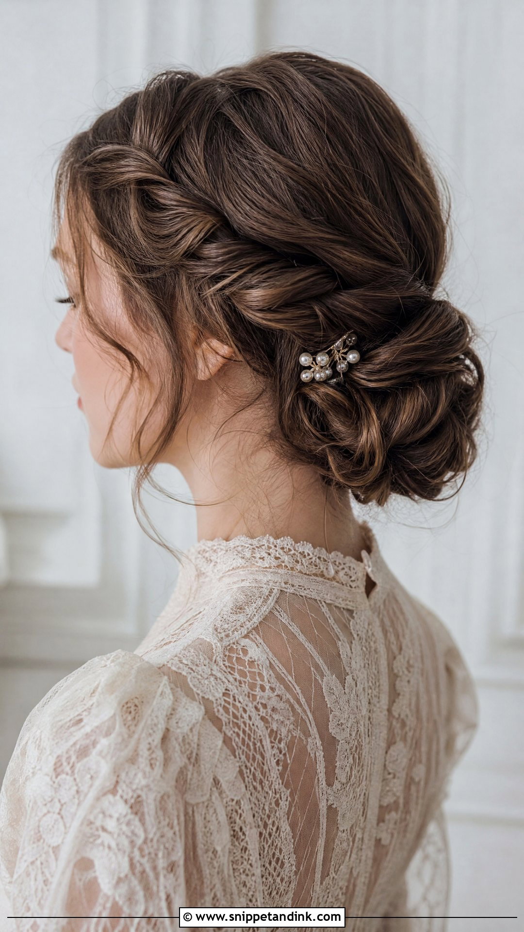 Twisted Low Updo Wedding Hairstyle - Snippet and Ink - 20 Wedding Hair Updos
