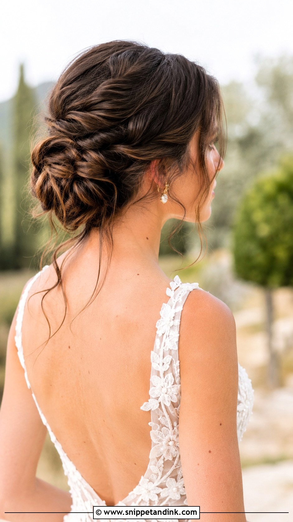 Twisted Low Updo for Long Hair - Snippet and Ink - 20 Hair Up Styles Wedding