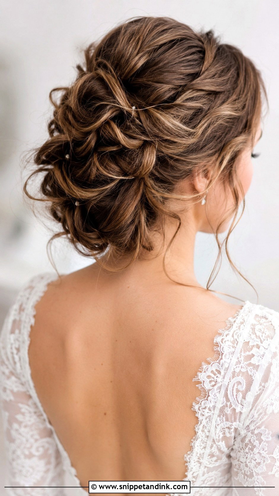 Twisted Messy Updo for Weddings - Snippet and Ink - 25 Messy Bridal Updo Ideas