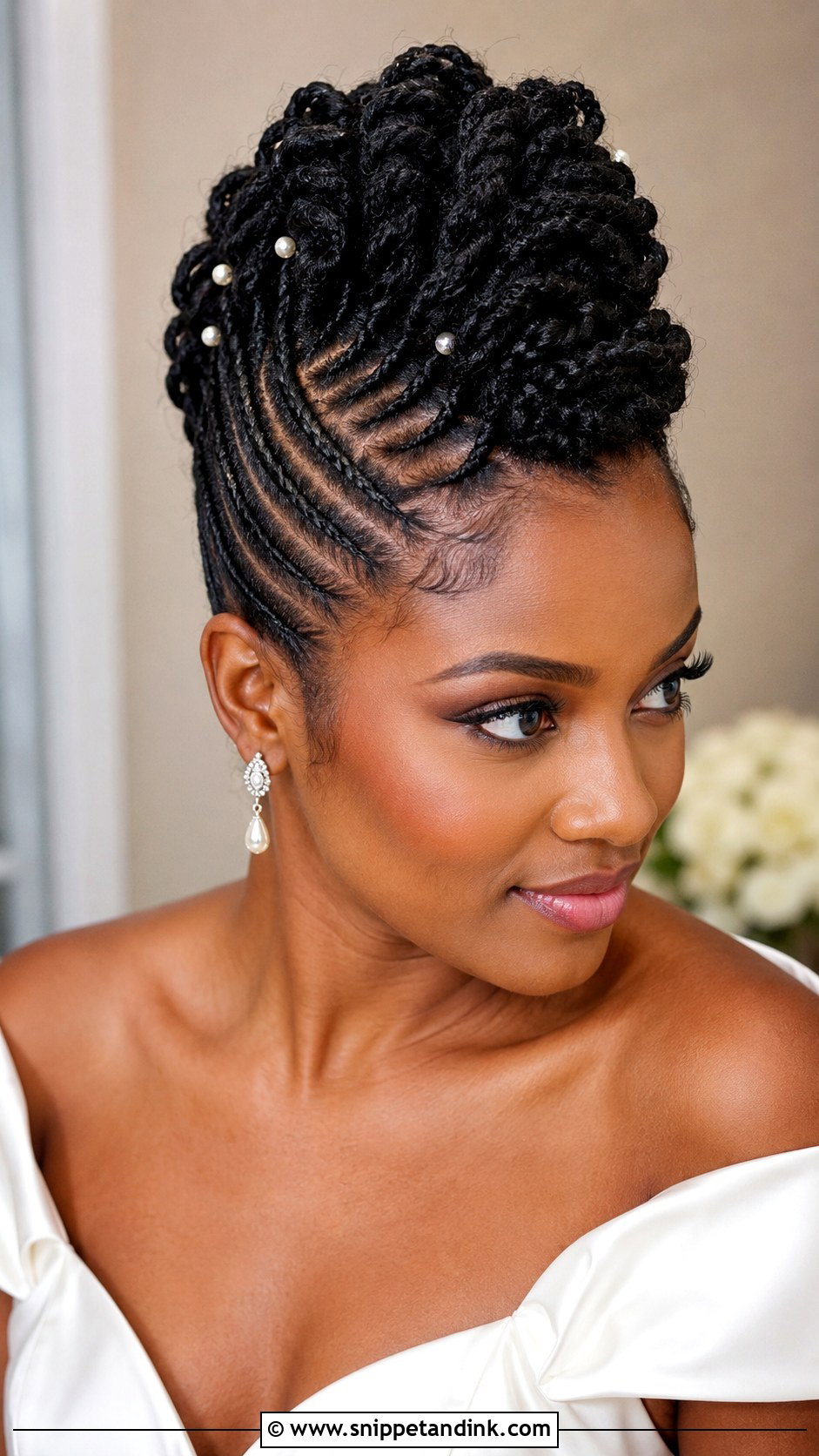 Twisted Mohawk Updo Wedding Hair - Snippet and Ink - 15 Mohawk Updo Wedding Ideas