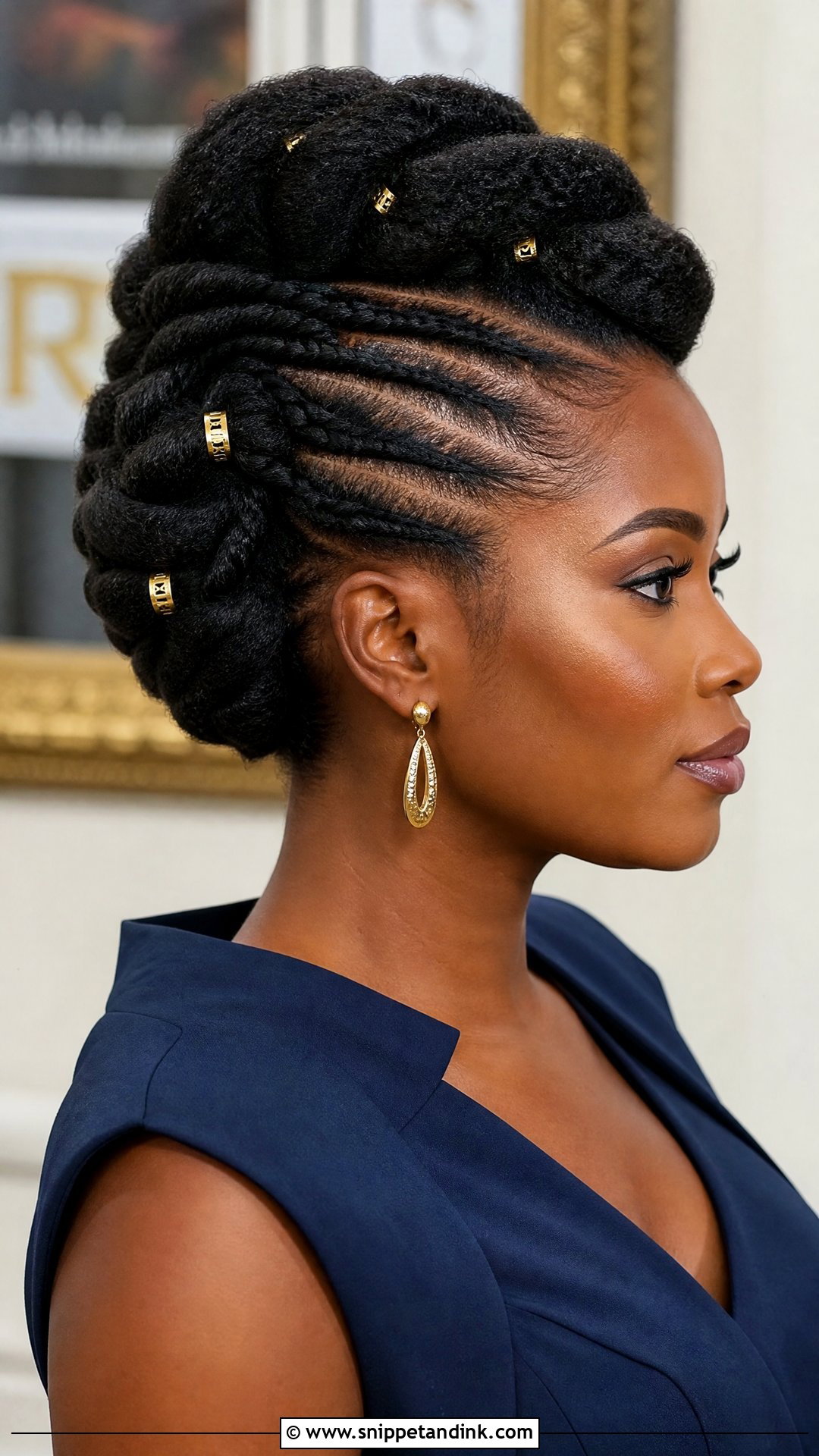 Twisted Mohawk Updo - Snippet and Ink - 20 Natural Hairstyles for Wedding Guest