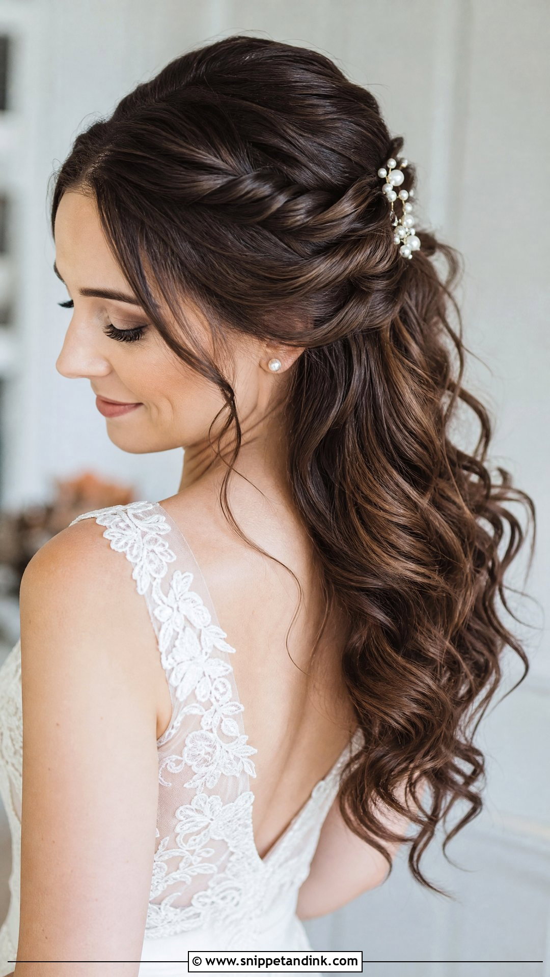 Twisted Open Hair Wedding Style - Snippet and Ink - 20 Open Hair Wedding Hairstyle Ideas
