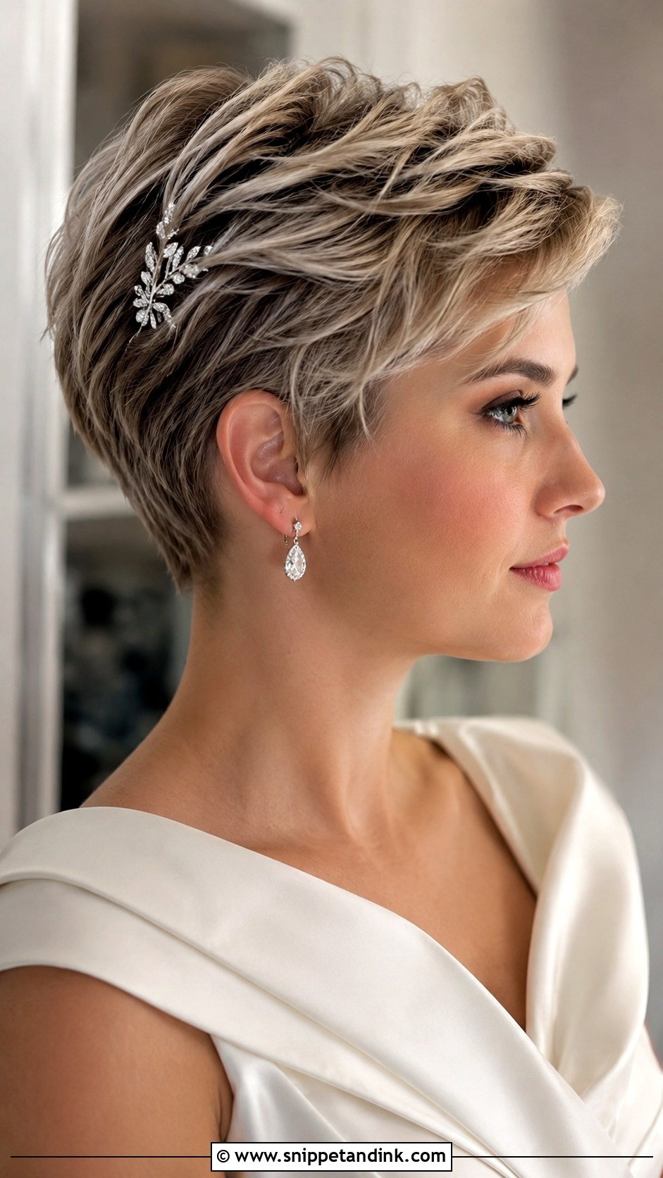 Twisted Pixie Cut for the Modern Bride - Snippet and Ink - 20 Edgy Wedding Hair Ideas