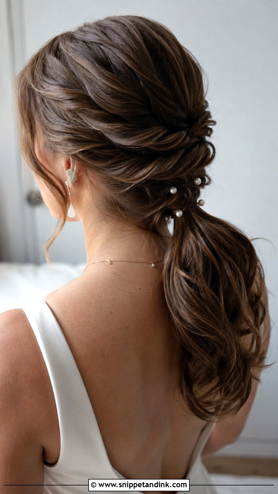 Twisted Ponytail Updo - Snippet and Ink - 25 Ponytail Updo Wedding Ideas