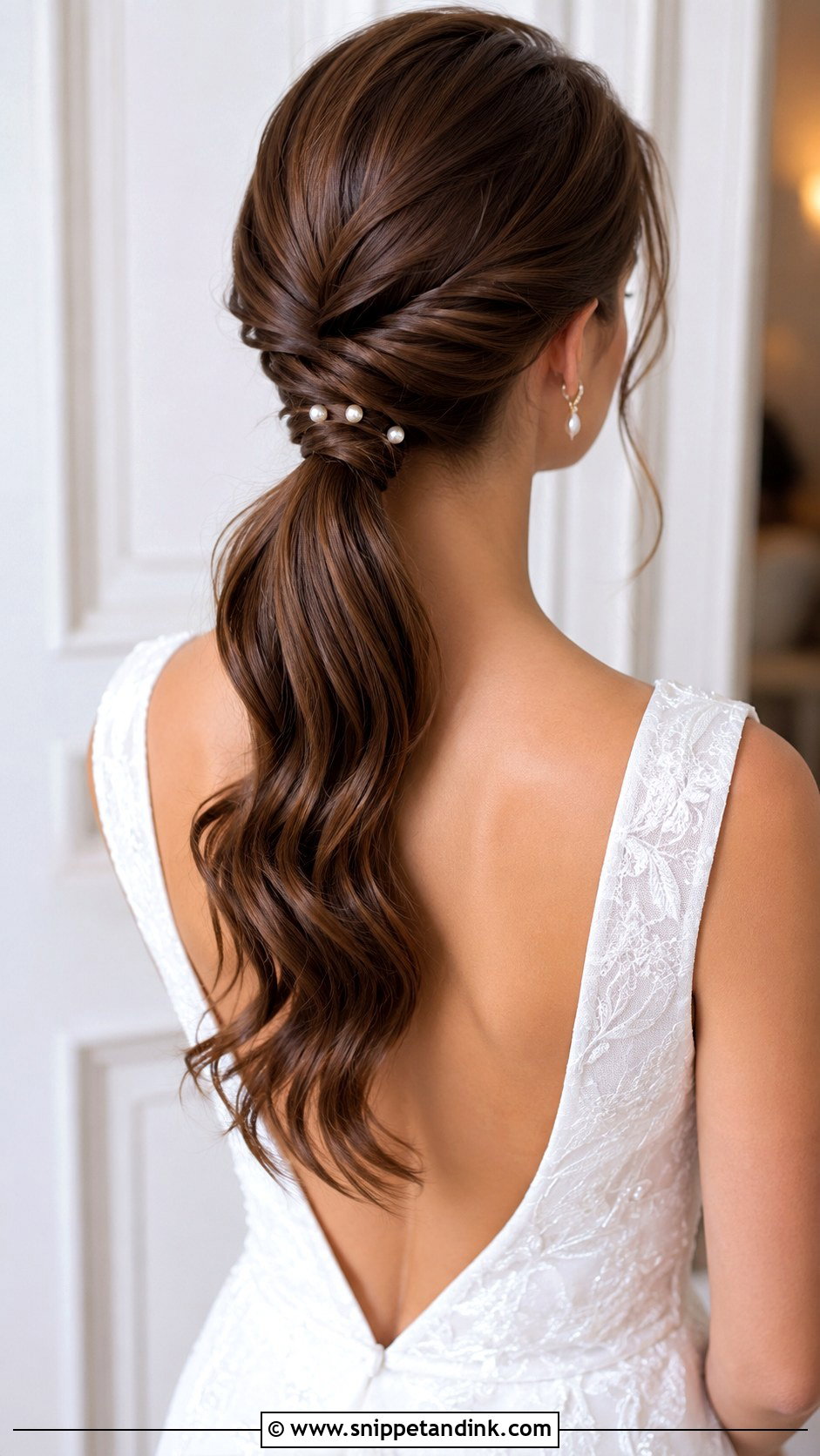 Twisted Ponytail Wedding Hairstyle - Snippet and Ink - 20 Ponytail Wedding Hairstyle Ideas