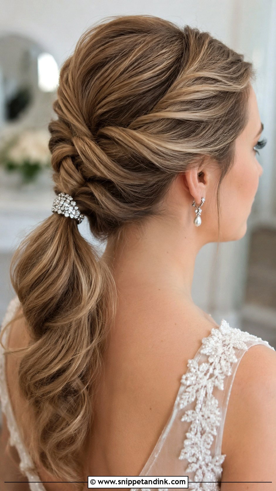 Twisted Ponytail for Wedding - Snippet and Ink - 30 Ponytail Hairstyles for Wedding