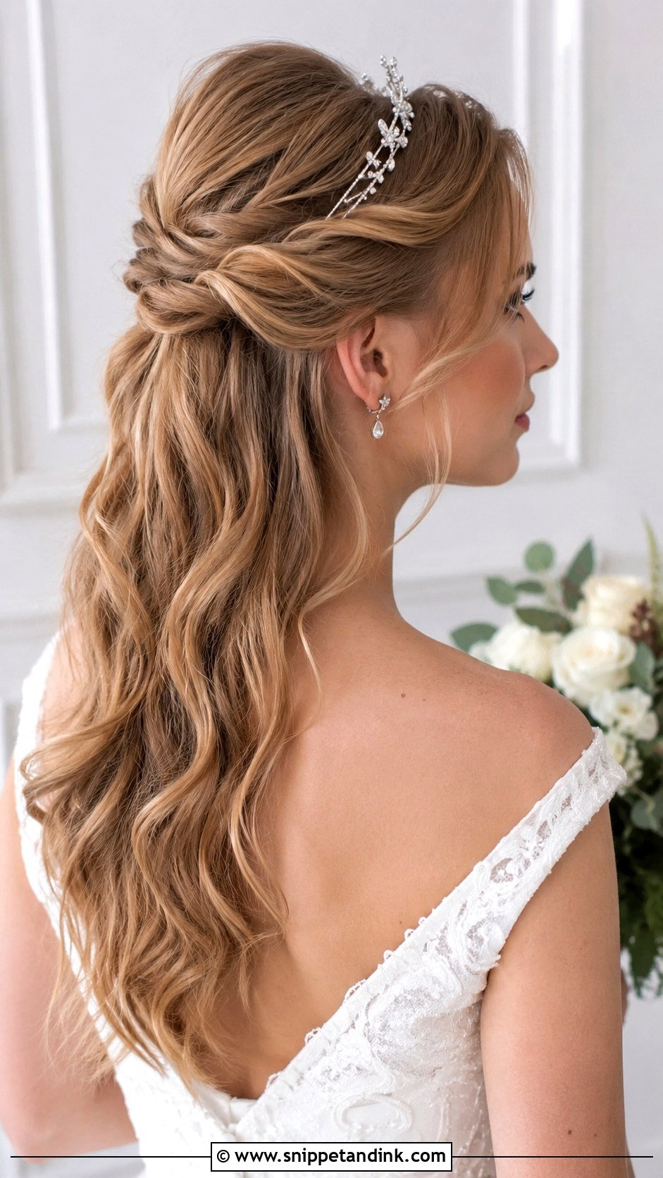 Twisted Princess Half Updo - Snippet and Ink - 20 Kate Middleton Wedding Hair Ideas