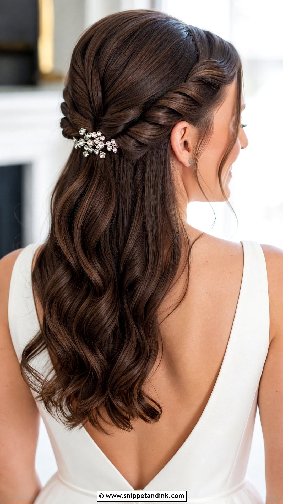 Twisted Rope Braid Wedding Half Up - Snippet and Ink - 20 Half-Up Half-Down Wedding Hair Braids