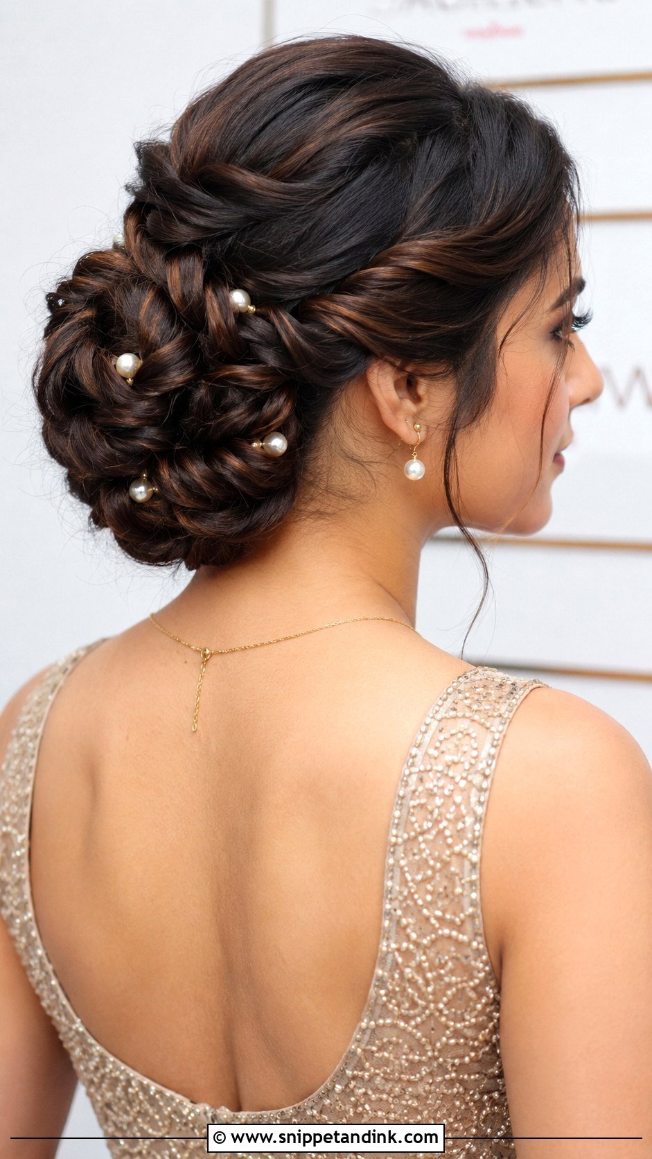 Twisted Rope Bun - Snippet and Ink - 20 Indian Bridal Bun Ideas
