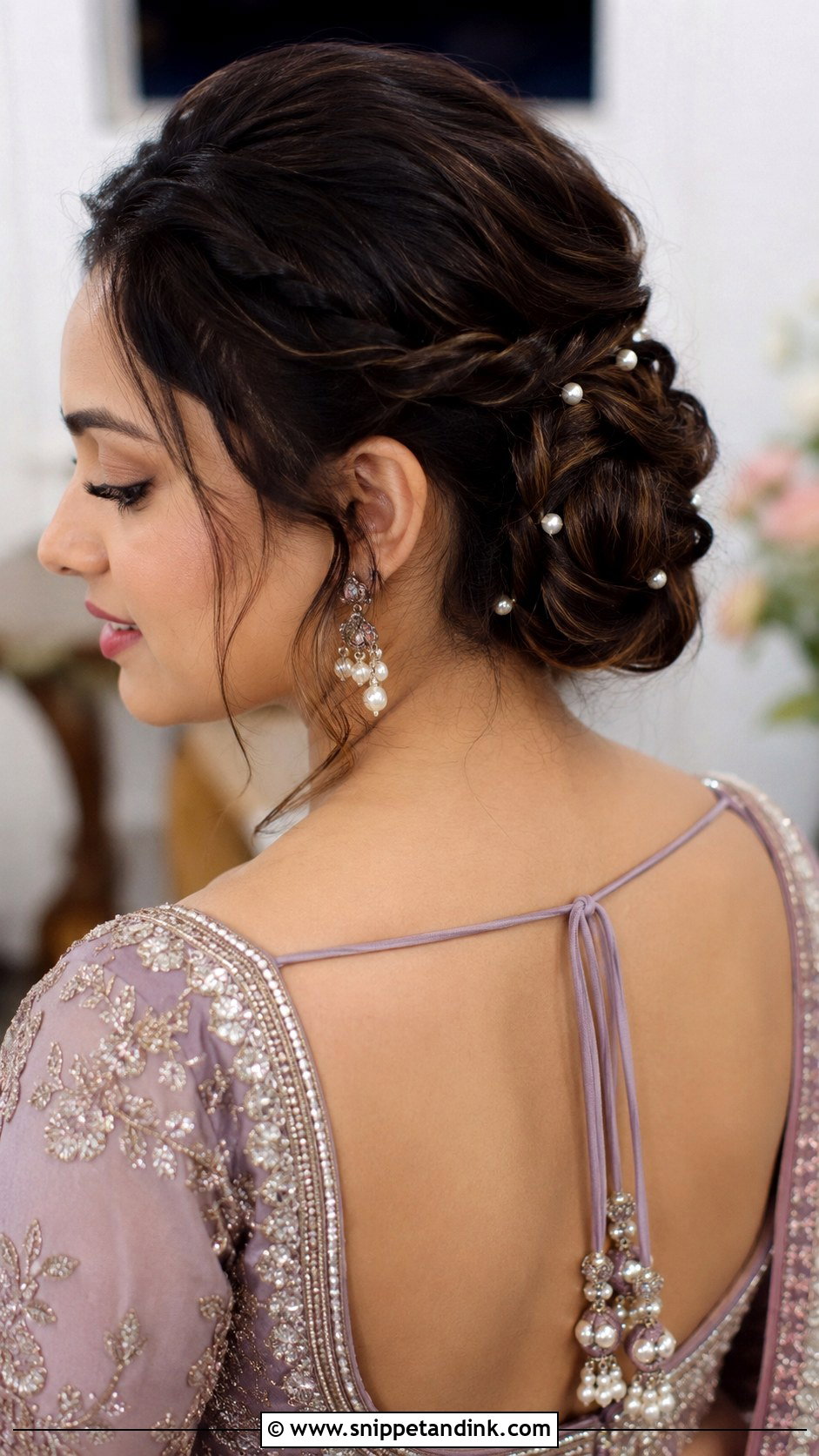 Twisted Rope Bun - Snippet and Ink - 30 Indian Bridal Bun Hairstyles