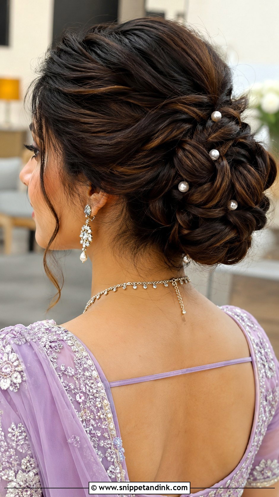 Twisted Rope Bun - Snippet and Ink - 25 Indian Bun Hairstyles for Wedding